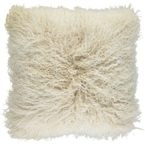 картинка Подушка из меха ламы Tibetan Lamа белый песок от магазина Мебели