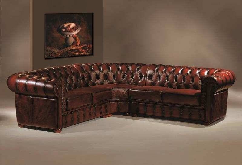 картинка Кожаный диван Chester 10# угловой  от магазина Мебели