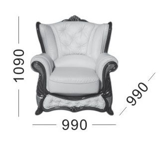 картинка Кожаное кресло Victoria 17 от магазина Мебели