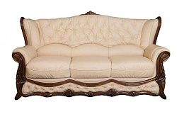 картинка Кожаный 3-х местный диван Victoria 17# магазин Мебели являющийся официальным дистрибьютором в России 