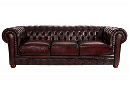 картинка Кожаный диван Chester 10# трехместный магазин Мебели являющийся официальным дистрибьютором в России 