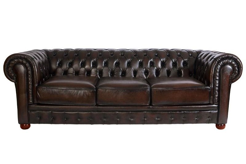картинка Кожаный диван Chester 08# трехместный от магазина Мебели