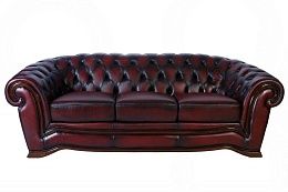 картинка Кожаный диван Charles Chesterfield 10# трехместный магазин Мебели являющийся официальным дистрибьютором в России 