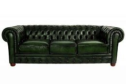 картинка Кожаный диван Chester 09# трехместный магазин Мебели являющийся официальным дистрибьютором в России 