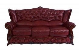 картинка Кожаный 3-х местный диван Victoria 88# магазин Мебели являющийся официальным дистрибьютором в России 