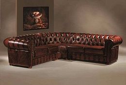 картинка Кожаный диван Chester 10# угловой  магазин Мебели являющийся официальным дистрибьютором в России 