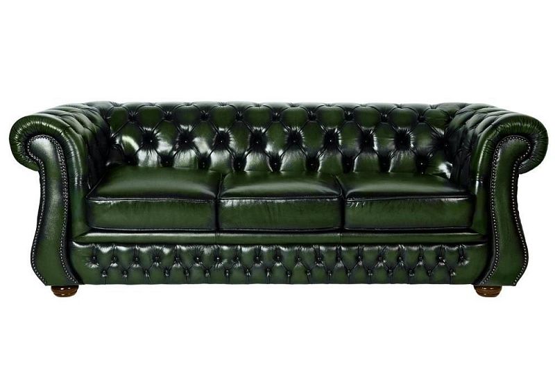 картинка Кожаный диван Karen Chesterfield 09# трехместный от магазина Мебели