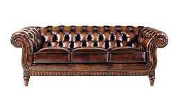 картинка Кожаный диван Chester 50# трехместный магазин Мебели являющийся официальным дистрибьютором в России 