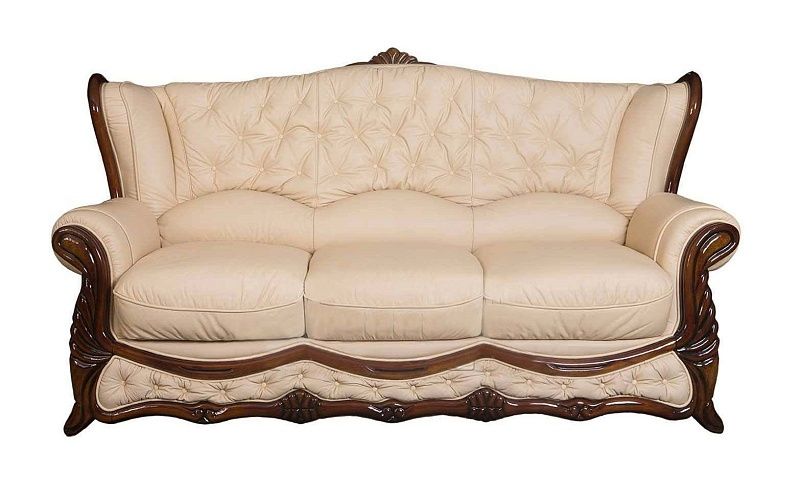 картинка Кожаный 3-х местный диван Victoria 17# от магазина Мебели