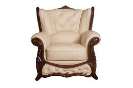 картинка Кожаное кресло Victoria 17 магазин Мебели являющийся официальным дистрибьютором в России 